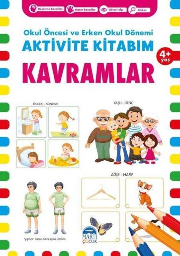 Aktivite Kitabım - Kavramlar 4+ Yaş - Okul Öncesi ve Erken Okul Dönemi - Martı Yayınları Yayınevi - Image 1