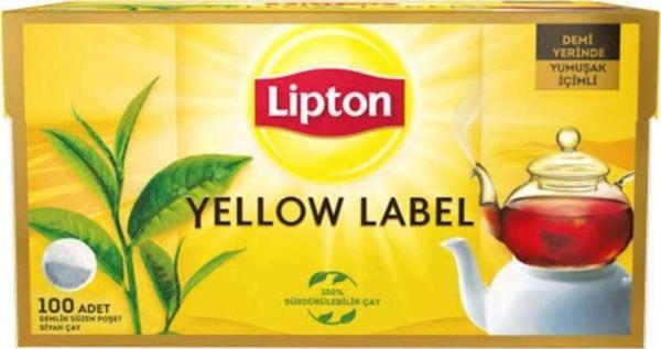 Lipton Yellow Label 100 Adet Demlik Süzen Poşet Çay 320G - Image 1