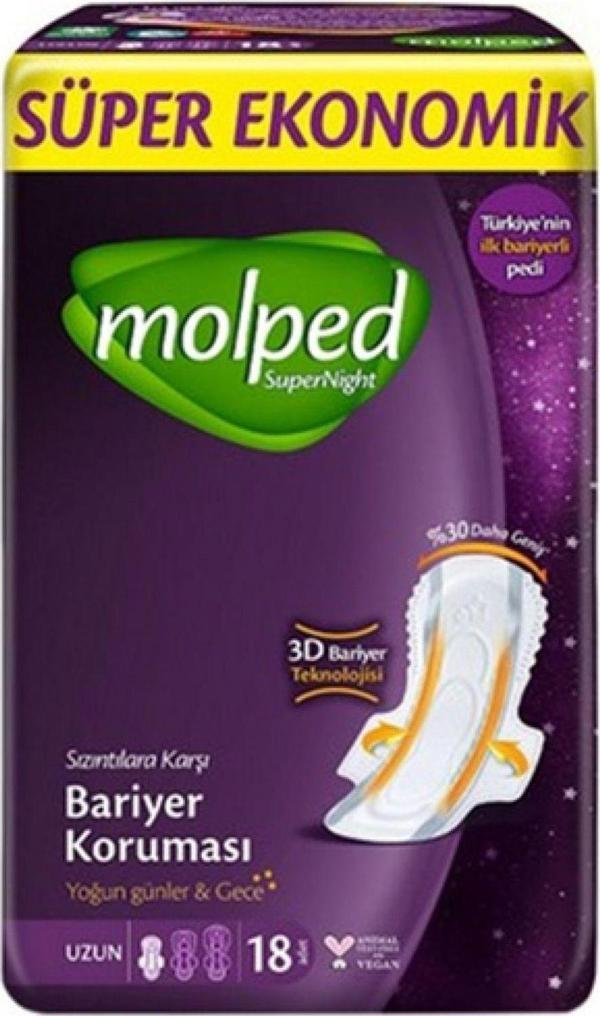 Molped Supernight Uzun Süper Ekonomik Ped 18 Li - Image 1