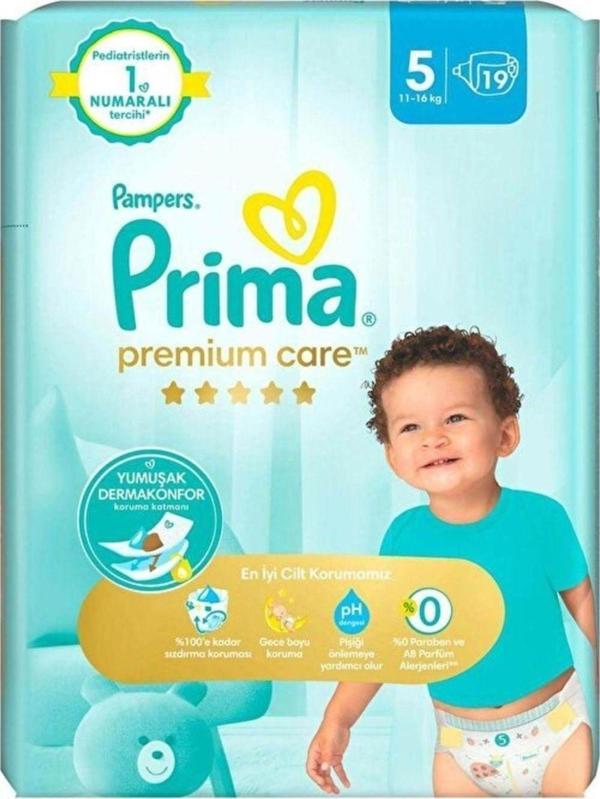 Prima Premium Care Bebek Bezi 5 Beden 11-16 Kg 19 Adet - Image 1
