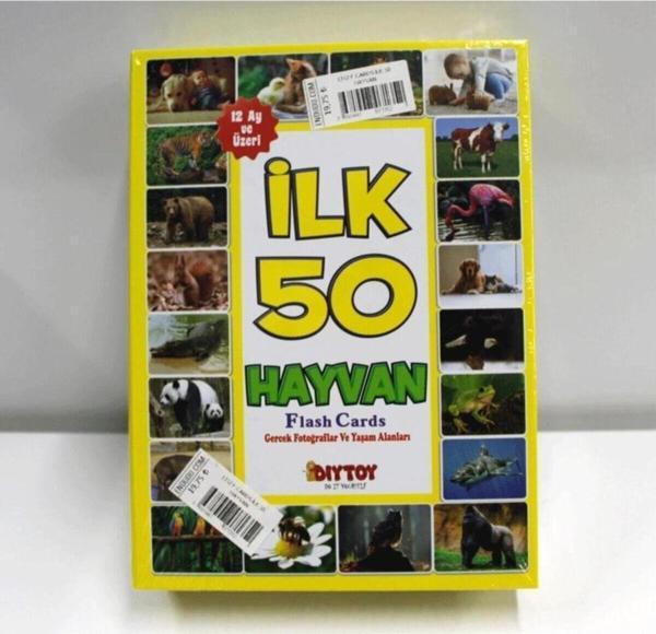 Diytoy Dıy-toy Ilk 50 Hayvan Flash Kartları - Image 1