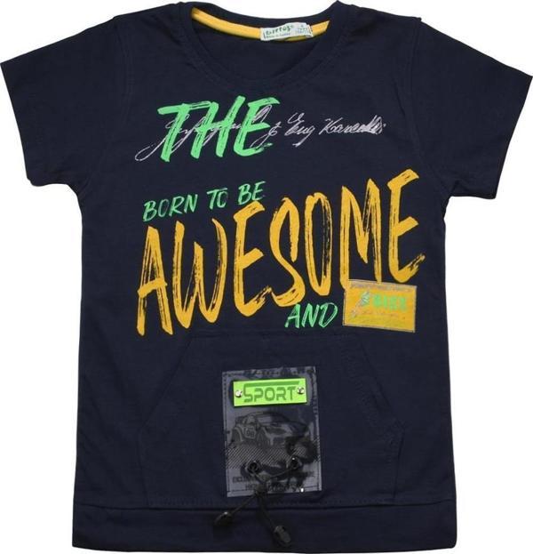 Cepli The Baskılı Erkek Bebek Tshirt Lacivert - Image 1