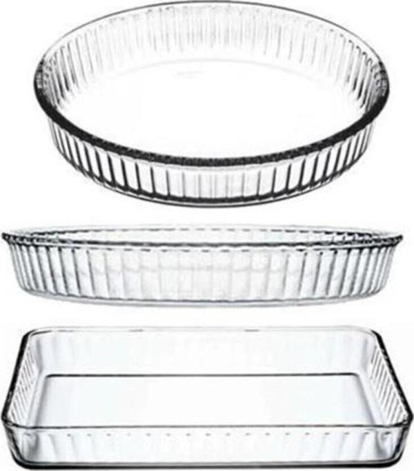 Borcam 3 Parça Set Yuvarlak Çiftli + Dikdörtgen - Image 1