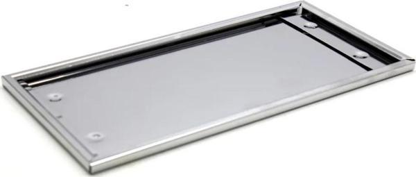 Paslanmaz Krom Metal Plakalık 31 x 15.5 cm 2 Adet - Image 1