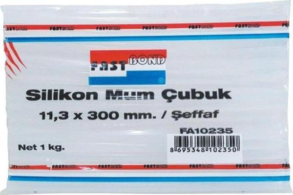 Fast Bond FA10235 Şeffaf Silikon Mum 1Kg Kalın 11.3x300mm - Image 1