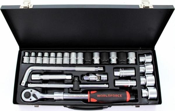 WorldForce 11350 Lokma Takımı 26 Parça S-Ultra 1/2'' Uzatmalı Cırcır - Image 1