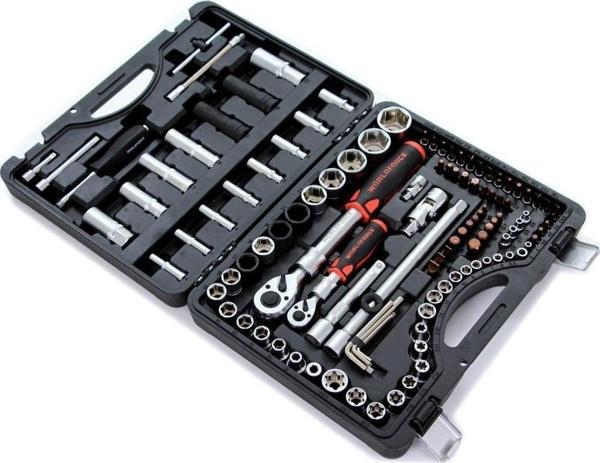 WorldForce 11501 Lokma Takımı 114 Parça S-Ultra 1/4''-1/2'' Uzatmalı Cırcır - Image 1