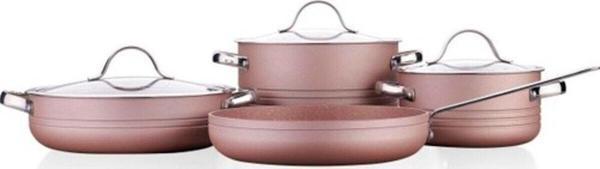 KORKMAZ A2619 LINEA 7 PRC TENCERE SETI ROSEGOLD - Image 1