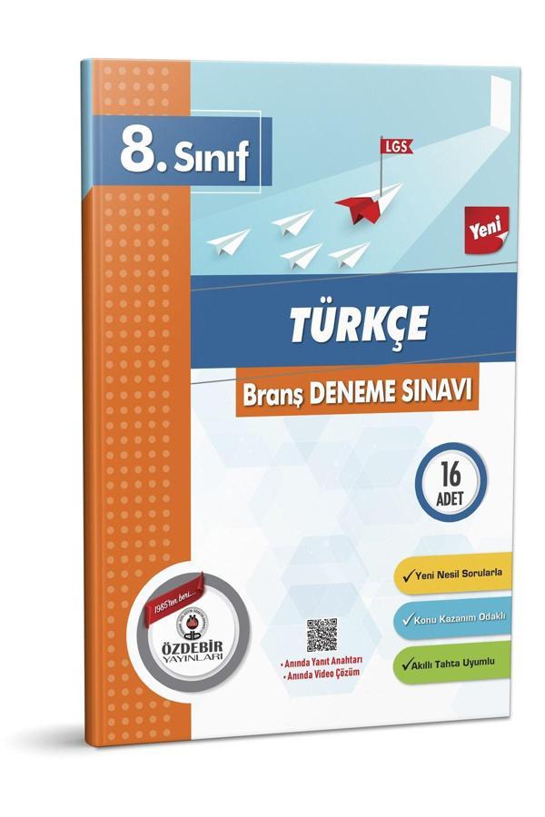 Özdebir Yayınları 8. Sınıf Türkçe 16 Lı Branş Deneme - Özdebir Yayınları - Image 1
