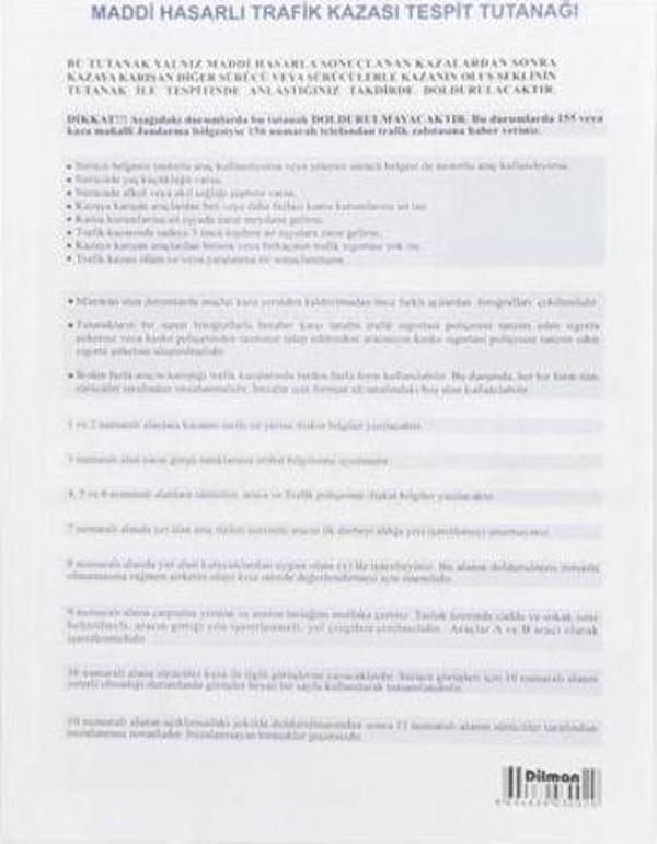 Dilman Kaza Tespit Tutanağı - Image 1