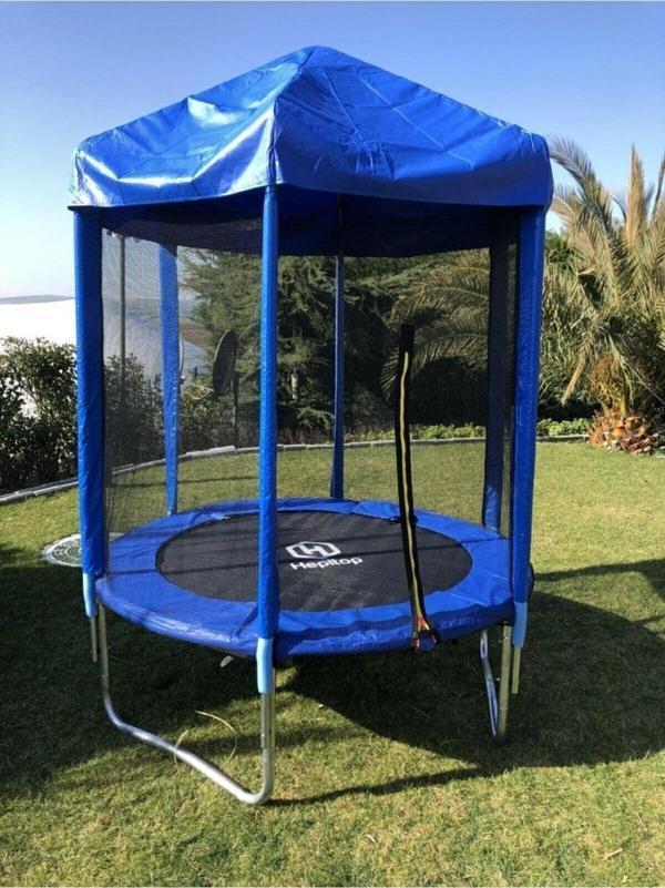 HEPİTOP 183 Cm Trambolin Fileli Güneş Korumalı Trambolin Çift Yönlü Fonksiyonel Kullanım - Image 1