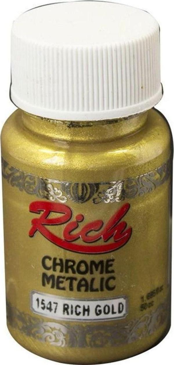 Rich Chrome Metalik Boya 50 cc. 1547 Rich Gold  - Image 1