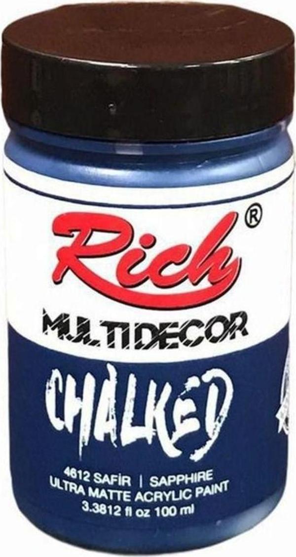 Rich Multi Decor Chalked Akrilik Boya 100 cc. 4612 SAFİR  - Image 1