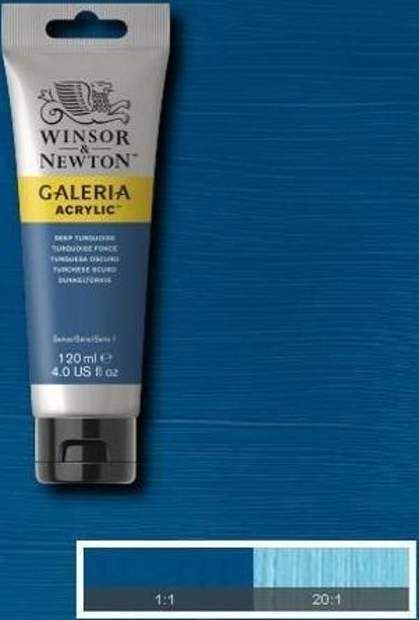 Winsor & Newton Galeria Akrilik Boya 120 ml. 232 Deep Turquoise - Image 1