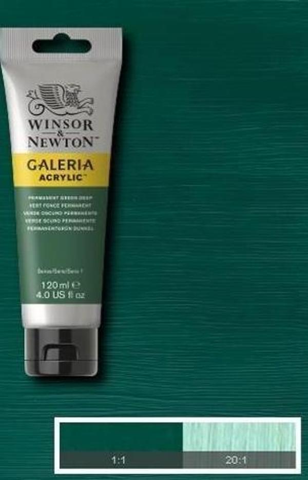 Winsor & Newton Galeria Akrilik Boya 120 ml. 482 Permanent Green Deep - Image 1