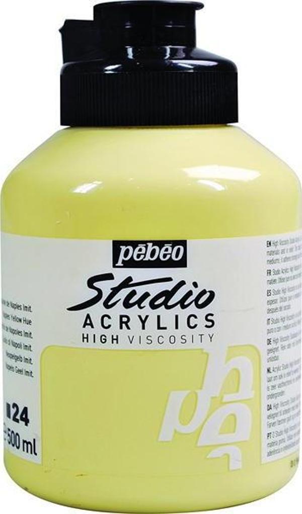 Pebeo Studio Akrilik Boya 500 ml 24 Naples Yellow - Image 1