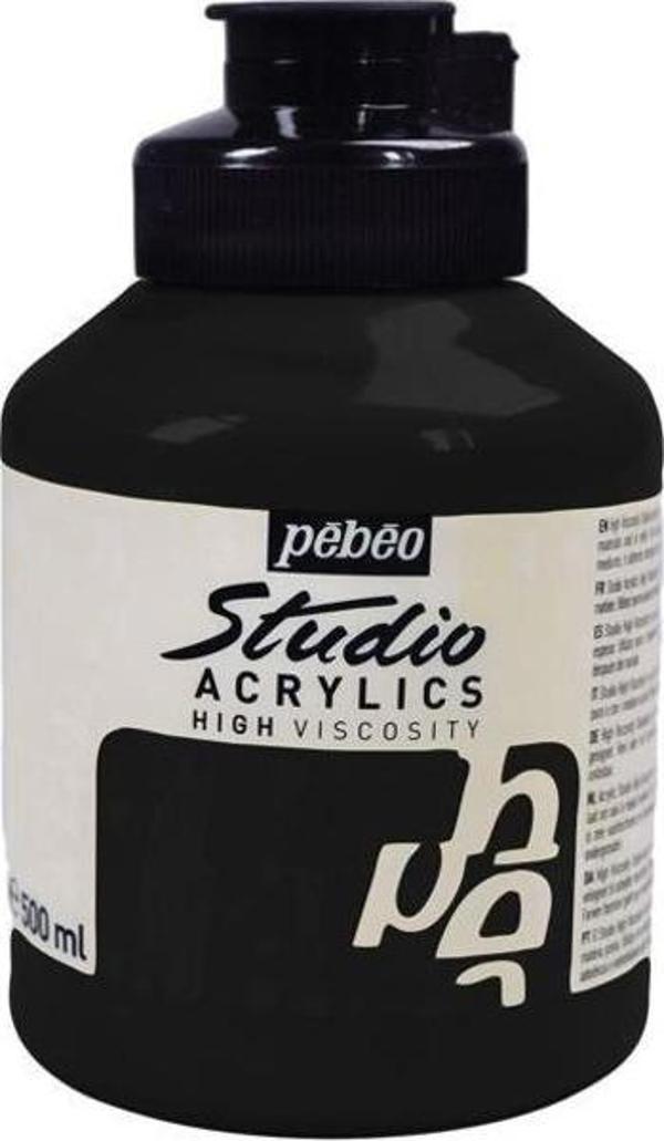 Pebeo Studio Akrilik Boya 500 ml 26 Mars Black - Image 1