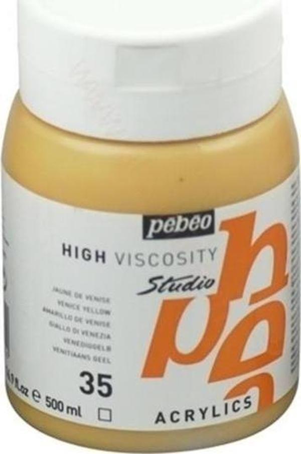 Pebeo Studio Akrilik Boya 500 ml 35 Venice Yellow - Image 1