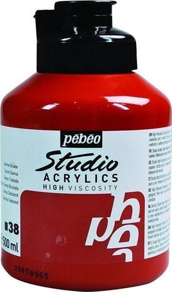 Pebeo Studio Akrilik Boya 500 ml 38 Burnt Sienna - Image 1