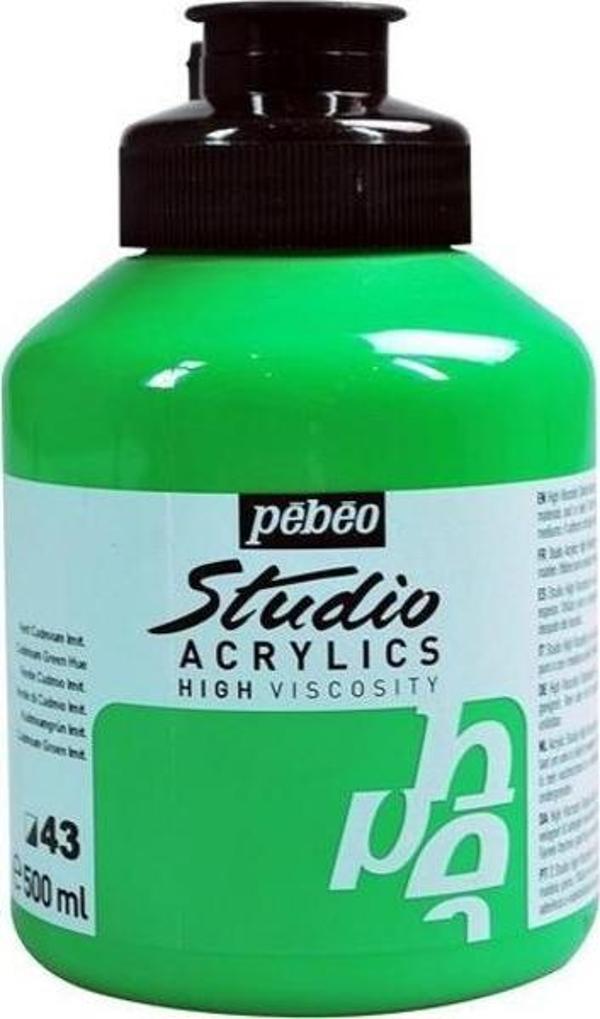 Pebeo Studio Akrilik Boya 500 ml 43 Cadmium Green Hue - Image 1