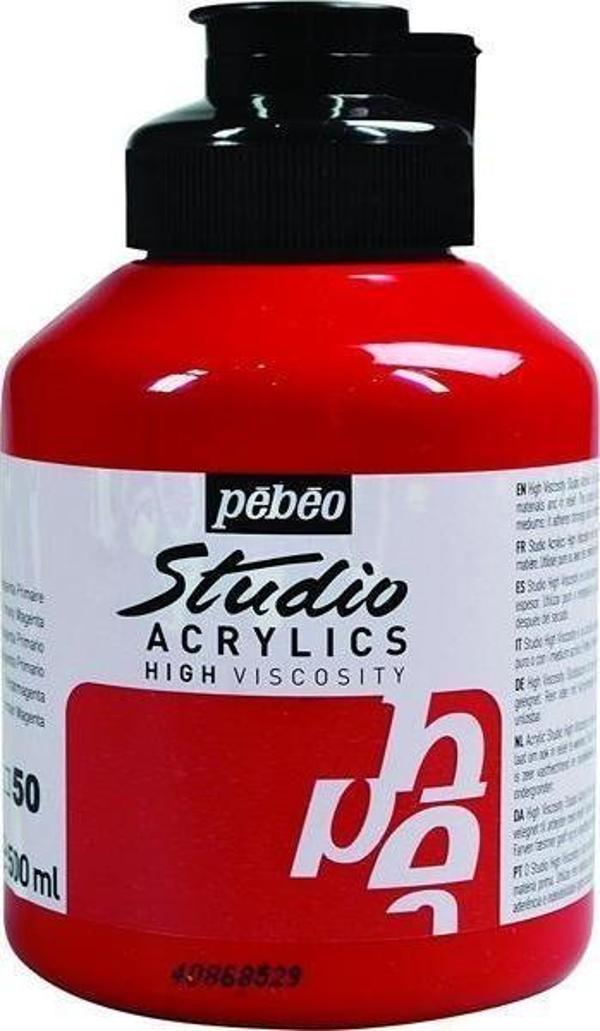 Pebeo Studio Akrilik Boya 500 ml 50 Primary Magenta - Image 1