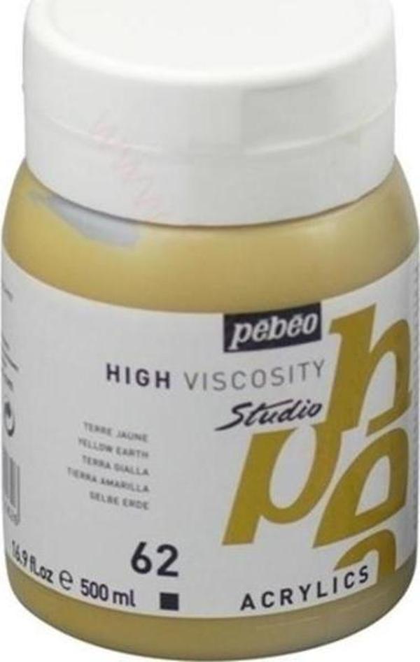 Pebeo Studio Akrilik Boya 500 ml 62 Yellow Earth - Image 1