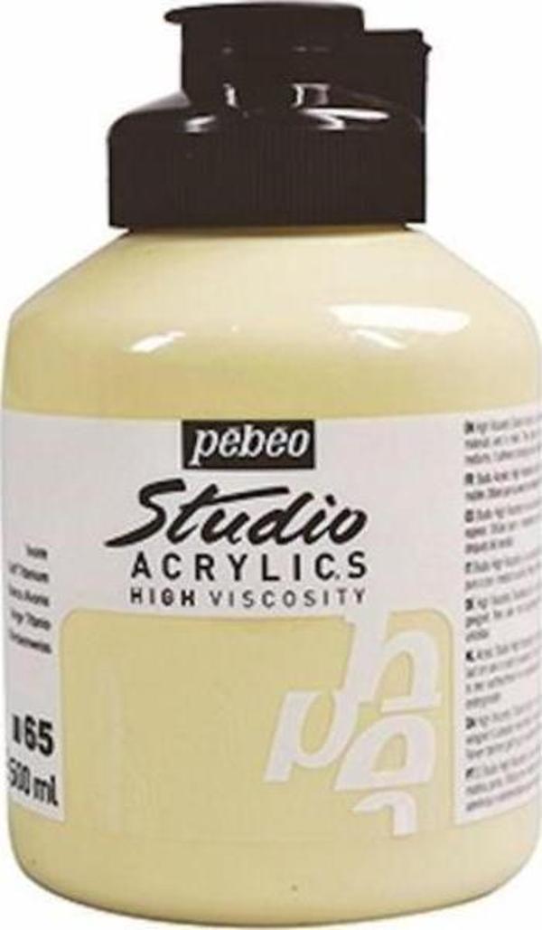 Pebeo Studio Akrilik Boya 500 ml 65 Buff Titanium - Image 1