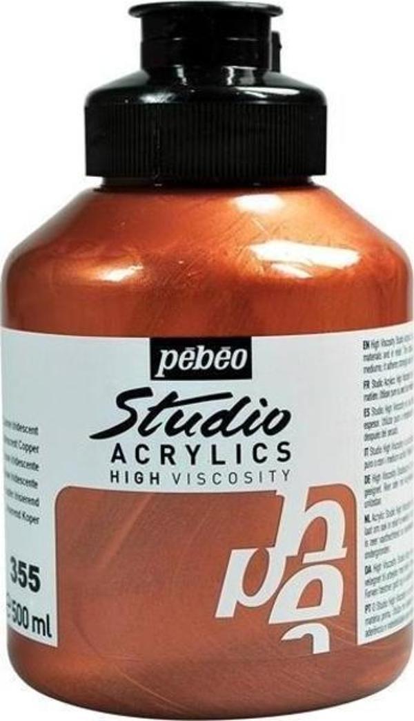 Pebeo Studio Akrilik Boya 500 ml 355 Iridescent Copper - Image 1