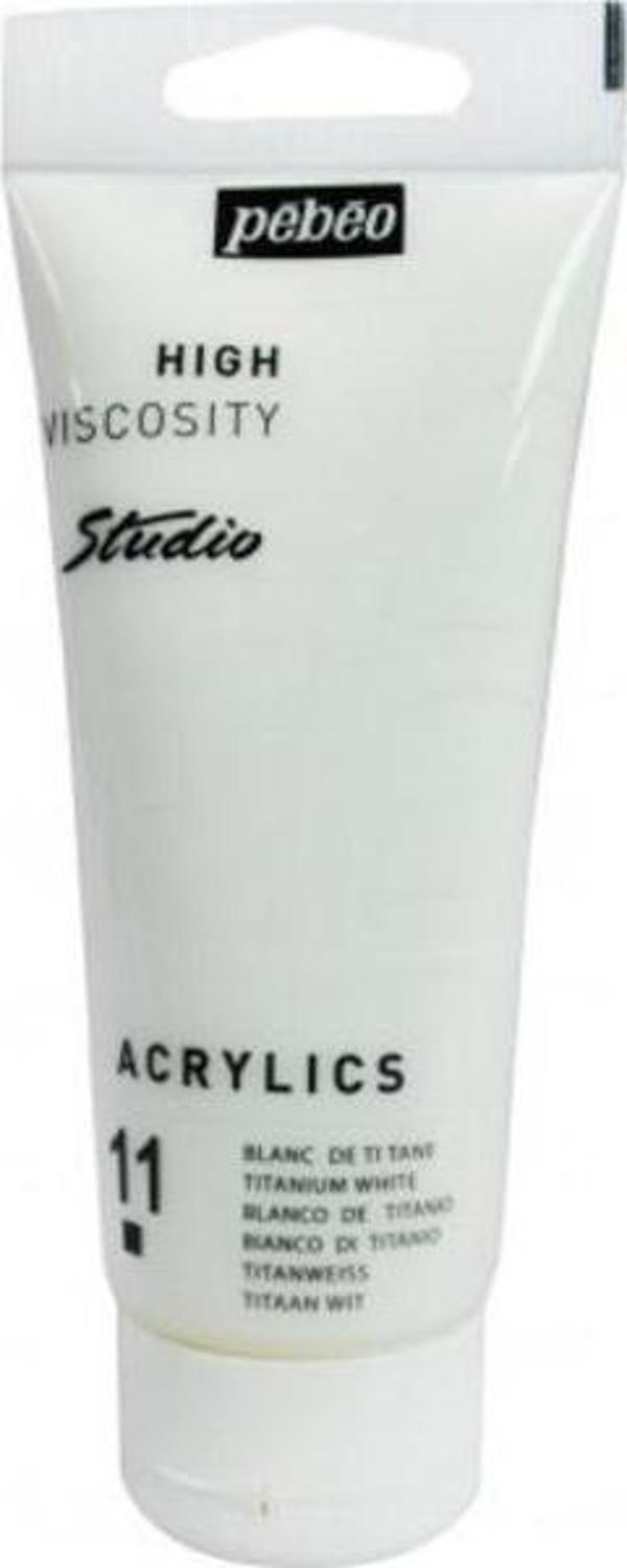 Pebeo Studio Akrilik Boya 100 ml. 11 Titanium White - Image 1