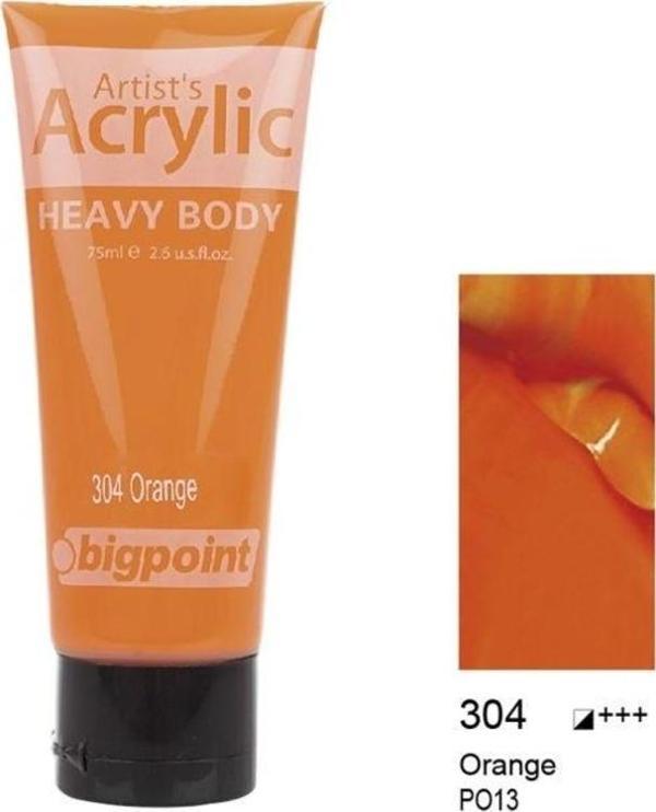Bigpoint Akrilik Boya 75 ml Orange 304 - Image 1