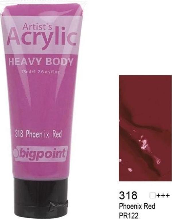 Bigpoint Akrilik Boya 75 ml Phoenix Red 318 - Image 1