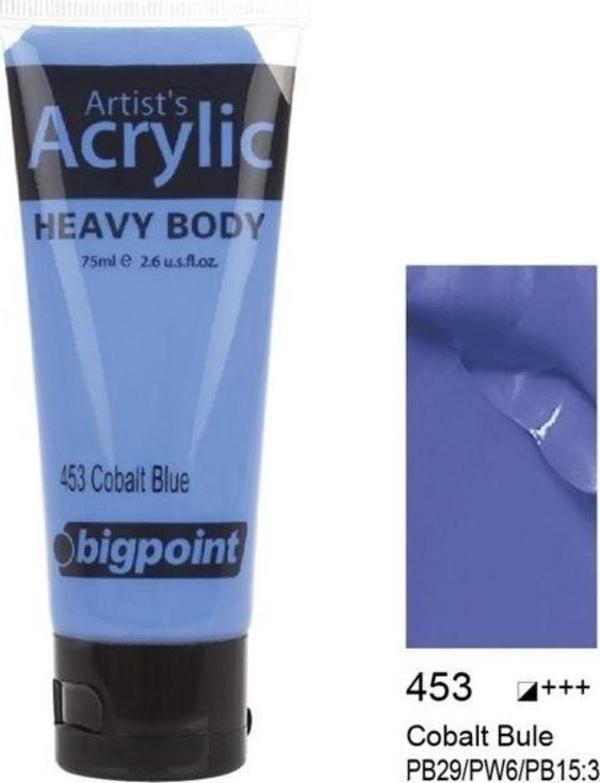 Bigpoint Akrilik Boya 75 ml Cobalt Blue 453 - Image 1