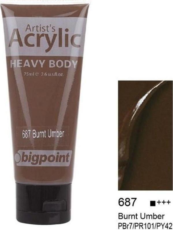 Bigpoint Akrilik Boya 75 ml Burnt Umber 687 - Image 1