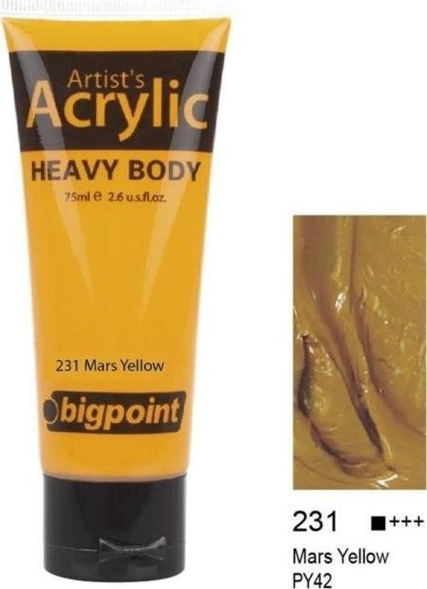 Bigpoint Akrilik Boya 75 ml Mars Yellow 231 - Image 1