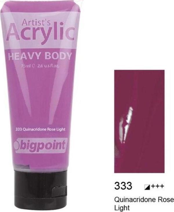 Bigpoint Akrilik Boya 75 ml Quinacridone Rose Light 333 - Image 1