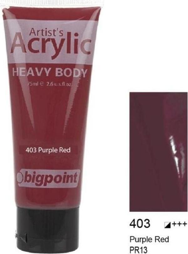 Bigpoint Akrilik Boya 75 ml Purple Red 403 - Image 1