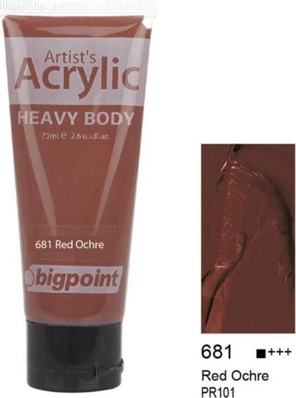 Bigpoint Akrilik Boya 75 ml Red Ochre 681 - Image 1