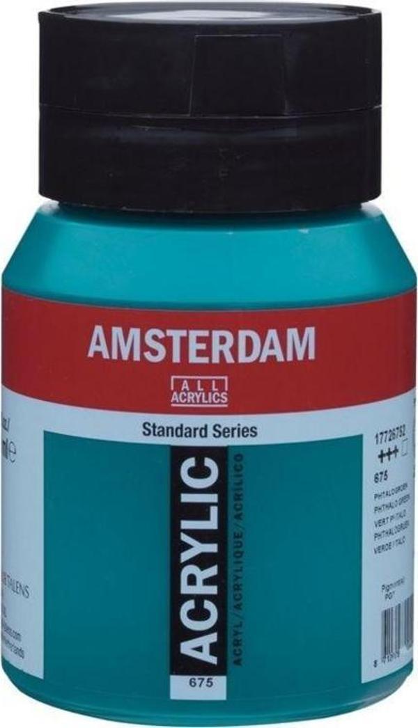 Talens Amsterdam Akrilik Boya 500 ml. 675 Phthalo Green - Image 1