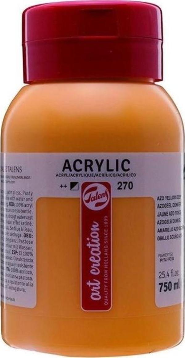 Talens Art Creation Akrilik Boya 750 ml. 270 Azo Yellow Deep - Image 1
