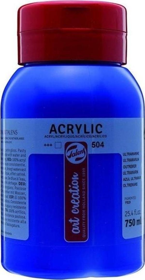 Talens Art Creation Akrilik Boya 750 ml. 504 Ultramarine - Image 1