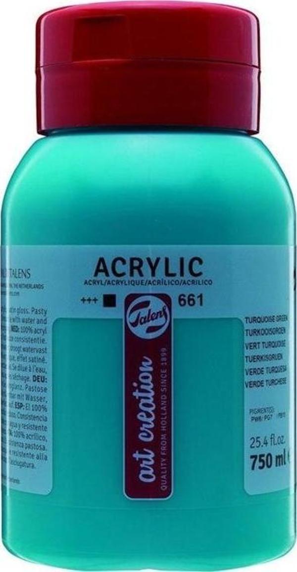 Talens Art Creation Akrilik Boya 750 ml. 661 Turquoise Green - Image 1