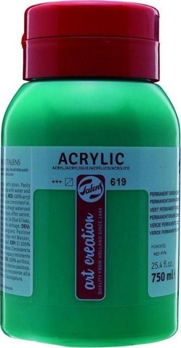 Talens Art Creation Akrilik Boya 750 ml. 619 Permanent Green Deep - Image 1