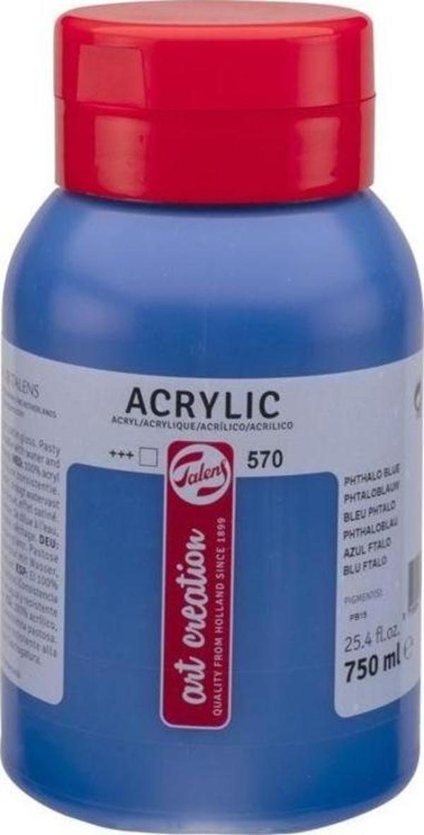 Talens Art Creation Akrilik Boya 750 ml. 570 Phthalo Blue - Image 1