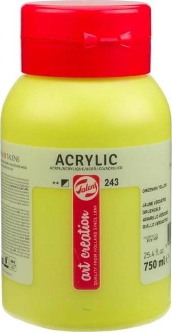 Talens Art Creation Akrilik Boya 750 ml. 243 Greenish Yellow - Image 1