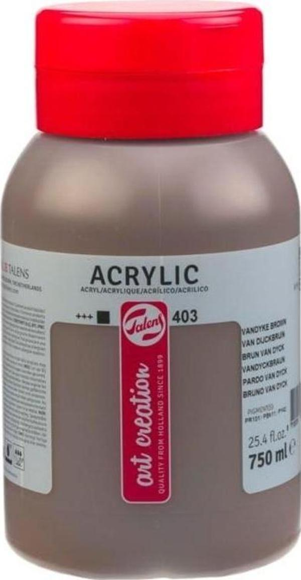 Talens Art Creation Akrilik Boya 750 ml. 403 Vandyke Brown - Image 1