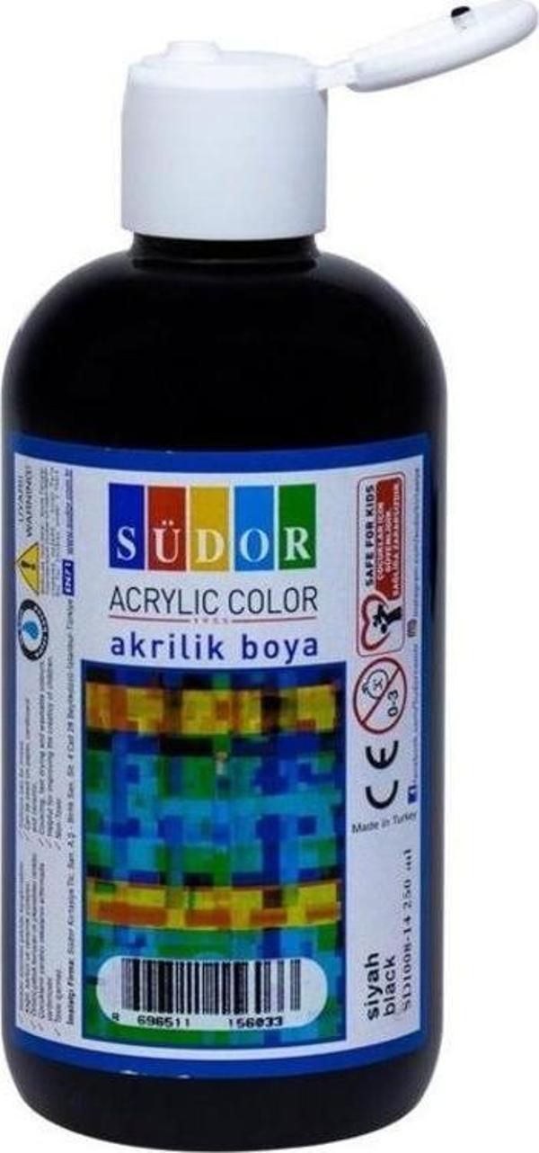 Südor Akrilik Boya 250 ml Siyah - Image 1