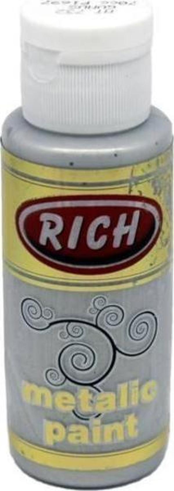 Rich Metalik Akrilik Boya 60 cc. 732 GÜMÜŞ - Image 1