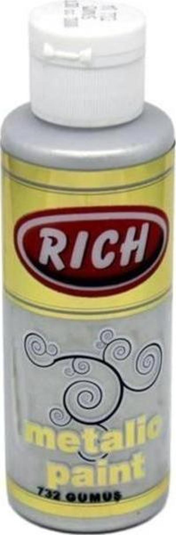 Rich Metalik Akrilik Boya 120 cc. 732 GÜMÜŞ - Image 1