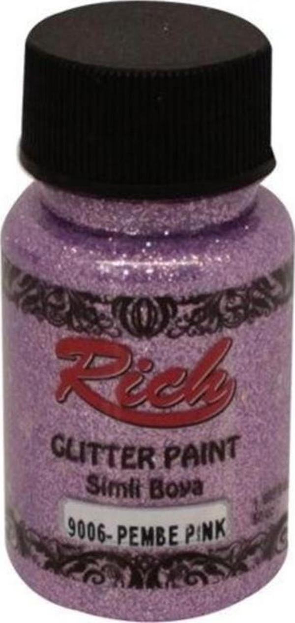Rich Glitter Paint Simli Boya 50 cc. 9006 PEMBE - Image 1