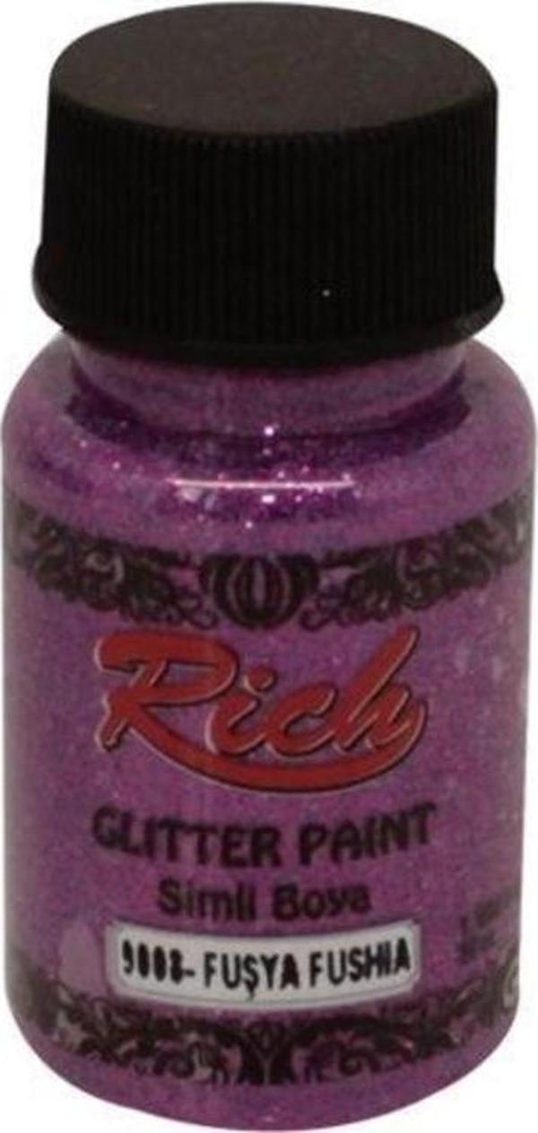 Rich Glitter Paint Simli Boya 50 cc. 9008 FUŞYA - Image 1